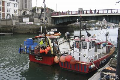 Potting boats in Weymouth Harbour Potting boats in Weymouth Harbour