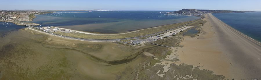 Portland Harbour and the connection to the Fleet at Ferry Bridge. Image: Matt Doggett